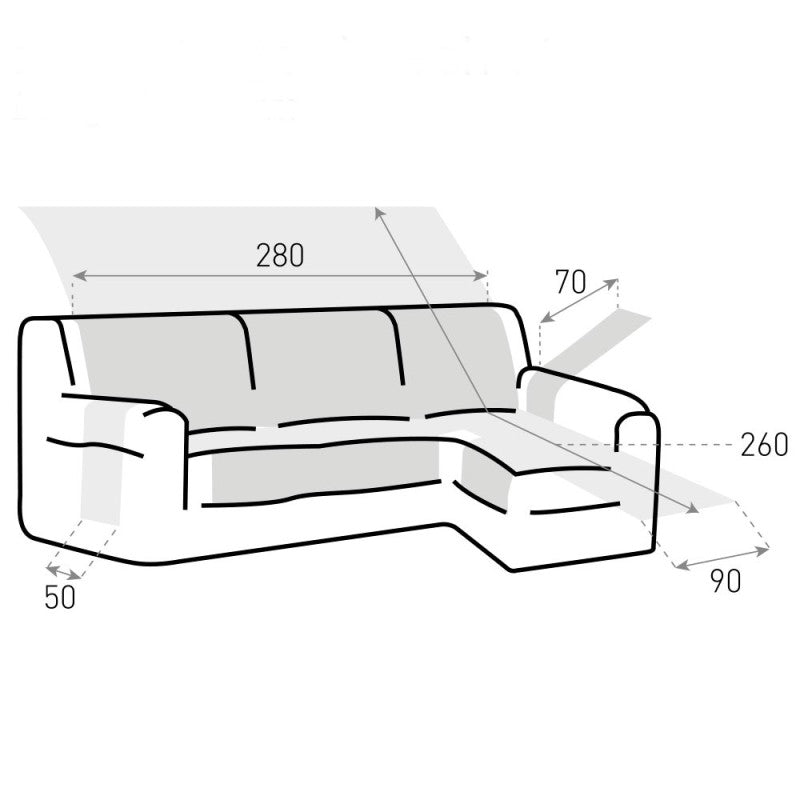 Cubre sofá Chaise Longue DRY PROTECT