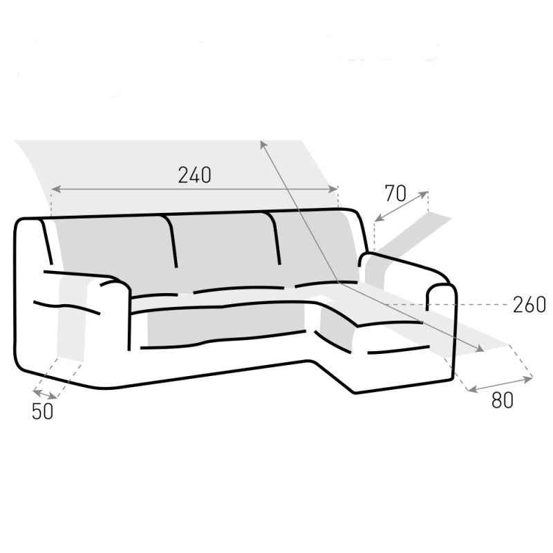 Cubre sofá Chaise Longue DRY PROTECT