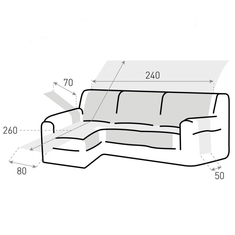 Cubre sofá Chaise Longue DRY PROTECT