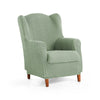 2-Piece Bi Stretch Wing Chair Cover Stark