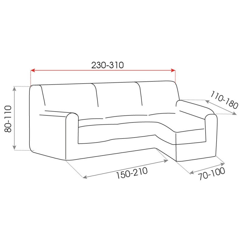 Funda Superelástica Chaise Longue Mila