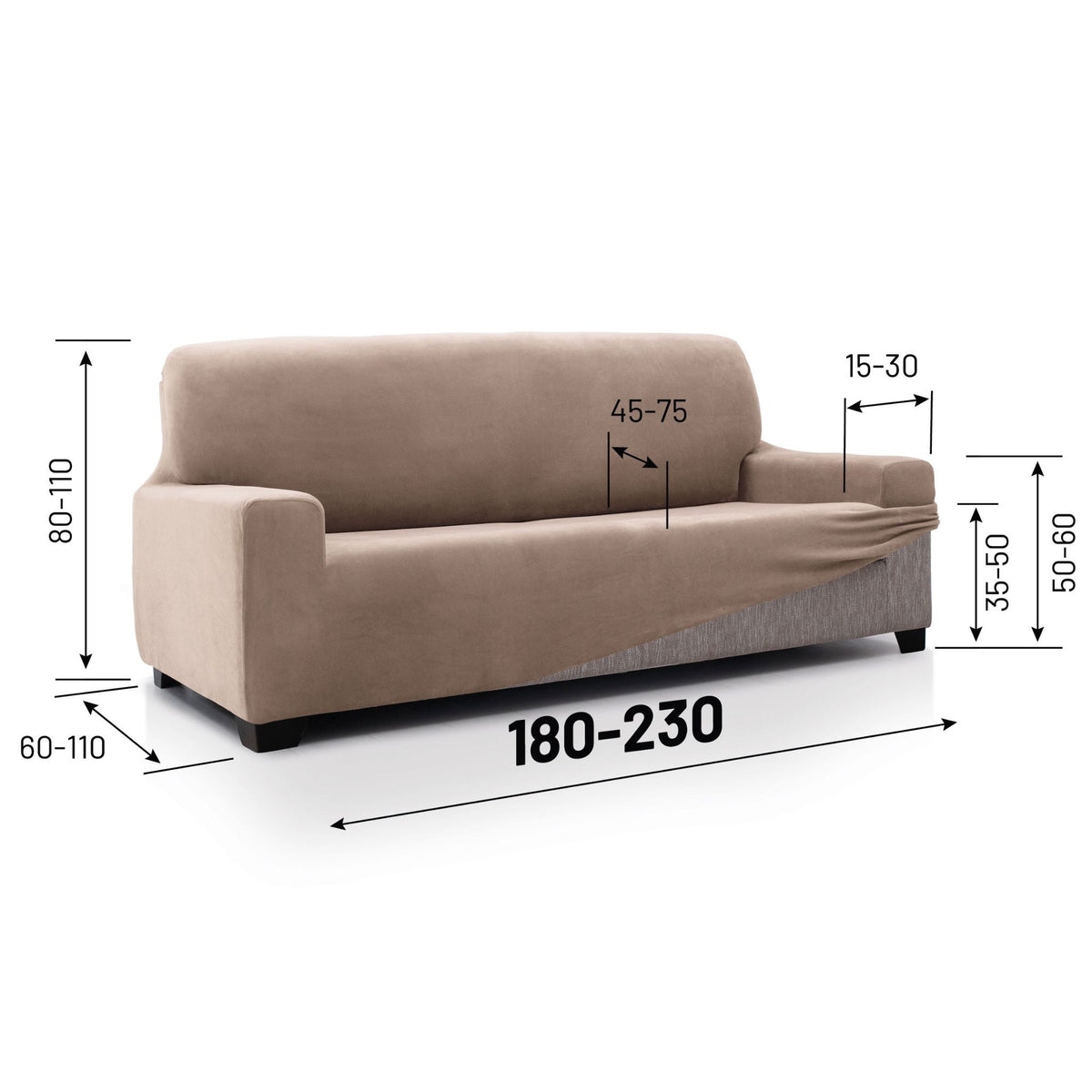 Super Stretch Sofa Cover Velvet